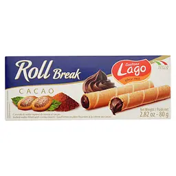 Трубочки вафельные Gastone Lago Roll Break с какао 80 г (747998)