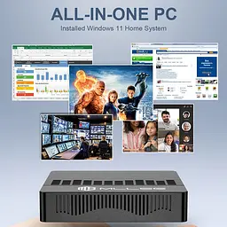 MLLSE M2 Air Mini PC 6GB RAM, 128GB EMMC, Intel N4000, Windows 11 Pro - мініатюра 3