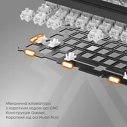 Клавіатура Ajazz AKP815 Red Switch RGB with 4.95" LCD Touch Screen White Blue Orange (AKP815-R-WBO) - мініатюра 7