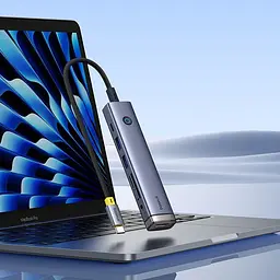 USB-хаб Baseus UltraJoy Series 7-Port HUB AIR Space Grey (Type-C to HDMI4K@60Hz*1+USB3.0*2+PD*1+SD/TF3.0*1+3.5mm*1) (B00052803811-02) - мініатюра 8