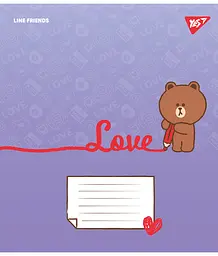 Набір зошитів Yes Line Friends. Love letter А5 в лінійку 12 аркушів 25 шт. (766948) - мініатюра 2