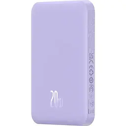 Зовнішній акумулятор Baseus Magnetic Bracket Mini 5000mAh 20W Purple (P10022107513-00) [117954] - мініатюра 2