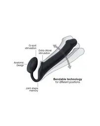 Безремінний страпон Strap-On-Me Flesh XL, повністю регульований, діаметр 4,5 см