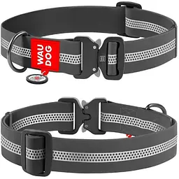 Нашийник для собак Waudog Waterproof водостійкий з QR-паспортом світловідбиваючий Розмір XXL