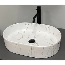 Умивальник VBI Verona 50 gold marmo glossy накладний VBI-011329, Золотий