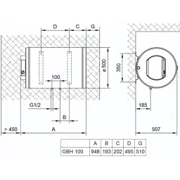 Бойлер TIKI GBH 100 ComfortH100V9 (700180) - мініатюра 2
