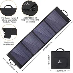 Складний сонячний зарядний прстрій Solar panel BIGblue B406 80W Сонячна панель - мініатюра 4