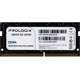 Модуль пам'яті для ноутбука SoDIMM DDR4 16GB 3200 MHz Prologix (PRO16GB3200D4S)
