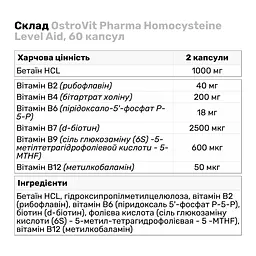 Натуральна добавка OstroVit Queen Fit Homocysteine Level Aid, 60 капсул - мініатюра 3