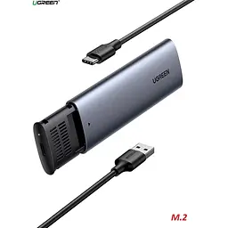 Кишеньковий адаптер SSD Ugreen CM400 USB-C to M.2 NGFF 5G Enclosure A TO C Cable 50 cm (10903) - мініатюра 3