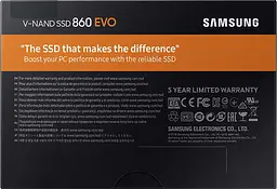Накопичувач SSD Samsung Sata 2.5" 250Gb 860 EVO 240 256 (MZ-76E250) Б/в - мініатюра 6