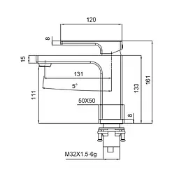 Змішувач для раковини Koer KB-10009-01 (KR3498) - мініатюра 2