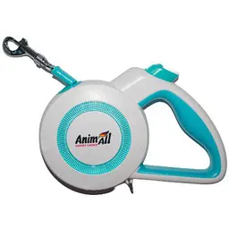 Повідець-рулетка AnimAll Reflector для собак вагою до 25 кг 5 м блакитно-біла
