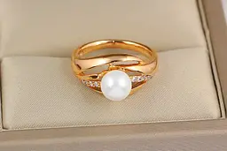 Кільце Xuping Jewelry перлинна казка р 17 золотисте