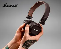 Навушники Marshall Major IV Brown | 80 годин батарея | бездротове заряджання