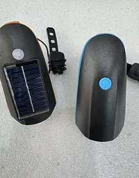Велофара із сонячною панеллю та сигналом Bike Light 7599 Solar акумуляторний велоліхтар Li-Ion panel IPX4 USB-C - мініатюра 6