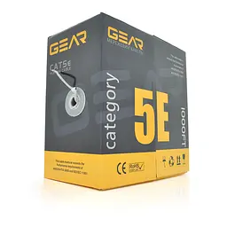 Кабель кручена пара GEAR UTP 4x2x0,50 Cat5E, CCA, для внутрішніх робіт, сірий, 305m