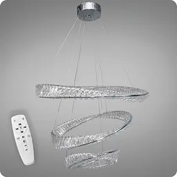 Люстра кришталева світлодіодна 517 Dlight 184Вт Хром (02001)