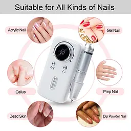 Фрезер для манікюру та педикюру Nail Polisher Machine 6 в 1 45000 об/хв - мініатюра 3