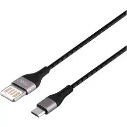 Кабель XO NB188 USB A - Micro B 1 м чорний - мініатюра 2