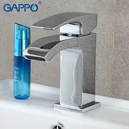 Змішувач для умивальника Gappo G1007-1, хром, Хром - мініатюра 2