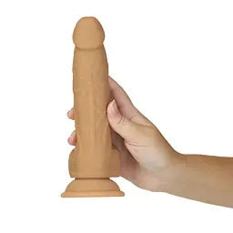 Фалоімітатор ADDICTION Dual Density Silicone Dildo Caramel 8″ ADDICTION SO8243 95382 - мініатюра 3