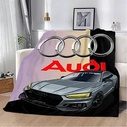 Плед плюшевий двоспальний 3D Audi 160х200 см