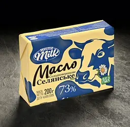 Масло солодковершкове "Селянське" 73% 200 грам еколін