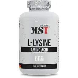 Амінокислота L-Lysine, 240 капсул MST vit0004077 - мініатюра 2