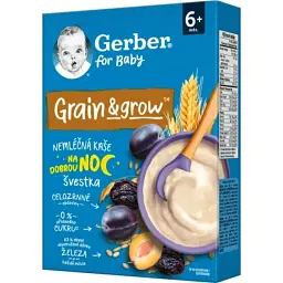 Дитяча каша Gerber Безмолочна вівсяно-пшенична з чорносливом з 6 місяців 200 г (1100428) - мініатюра 1