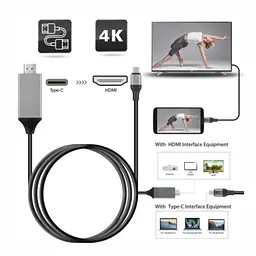 Кабель GRAND TYPE-C to HDMI HDTV 4K 2 м - мініатюра 2