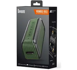 Портативна Bluetooth колонка Divoom Voombox Rock 30W Black-Green - мініатюра 7