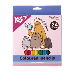 Олівці кольорові YES Pusheen 24 кольорів (290771)