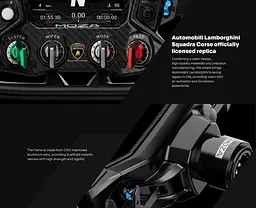 Кермо MOZA Racing Lamborghini Essenza SCV12 Eкран 4.3" RGB Black - мініатюра 7