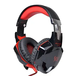 Геймерські навушники Kotion Each G2000 Pro Gaming з підсвіткою чорно-червоні - мініатюра 3