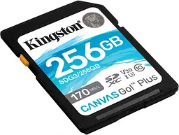 Карта пам'яті Kingston SDHC/SDXC Canvas Go Plus 170R Class10 UHS-I U3 V30 256GB - мініатюра 2