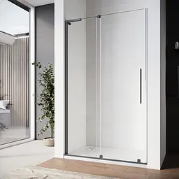 Двері у нішу Koer Walk-In розсувні Sr SD07-120x200-L-TR-07 прозоре скло Easy Clean 8мм Графіт KR5688, Ліва, прозорий, графіт - мініатюра 4