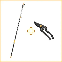 Професійний набір для обрізки Fiskars: Секатор P90 + Телескопічний гілкоріз UPX86 (1001530-SET)