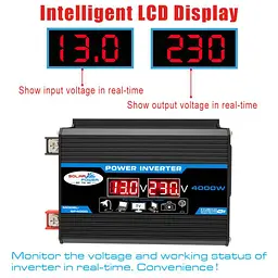 Перетворювач напруги AC-DC M14-2 (104-2) 600 W 220 В 2хUSB - мініатюра 3