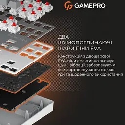 Клавіатура GamePro Genesis Metallic (MK110G) Outemu Red Switch USB UA Gray (MK110G) - мініатюра 10
