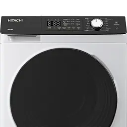 Hitachi Пральна машина фронтальна, 8кг, 1400, A+++, 60см, дисплей, пара, інвертор, люк чорний, білий - мініатюра 5
