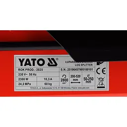 Дровокол Yato гідравлічний горизонтальний 2300 Вт (YT-79951) - мініатюра 8