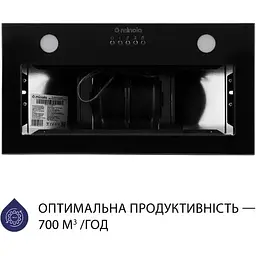 Витяжка вбудована Minola HBI 5262 BL Glass 700 LED - мініатюра 3
