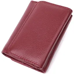 Шкіряний цікавий гаманець для жінок ST Leather 22507 бордовий - мініатюра 5