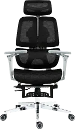 Офісне крісло GT Racer чорне-біле (B-2450 White/Black) - мініатюра 3