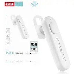 Бездротова моно гарнітура XO BE13 Bluetooth розмовна біла - мініатюра 3
