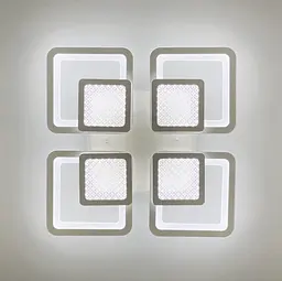 Люстра LED на 4+4 квадрати в білому кольорі Line.F A 2727/4 RGB WH - мініатюра 3