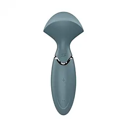Вібромасажер Satisfyer Mini Wand-er, 16х6 см (сірий) - мініатюра 3