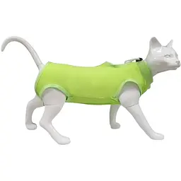 Боді післяопераційний Ginger проти вилизування для котів та собак S Зелений Д-23 см ОГ-28-34 см