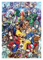 Дерев'яний фігурний пазл Marvel vs Capcom, А4, Картонна коробка 100 елементів - мініатюра 3